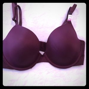 PINK Victoria’s Secret Maroon T-Shirt Bra 34C